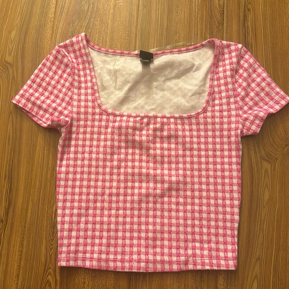 Wild Fable gingham pink top size Xs